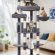 Taoqimiao 71 Inches Cat Tree for Large Cats 20lbs+, 3 Giant Perches, Multi-Level Cat Tree Tower, Widened Cat Condo with 9 Scratching Posts, Luxurious Hammcock & Basket, Smoky Gray, MS034G