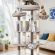 Taoqimiao 71 Inches Cat Tree for Large Cats 20lbs+, 3 Giant Perches, Multi-Level Cat Tree Tower, Widened Cat Condo with 9 Scratching Posts, Luxurious Hammcock & Basket, Light Gray, MS034W