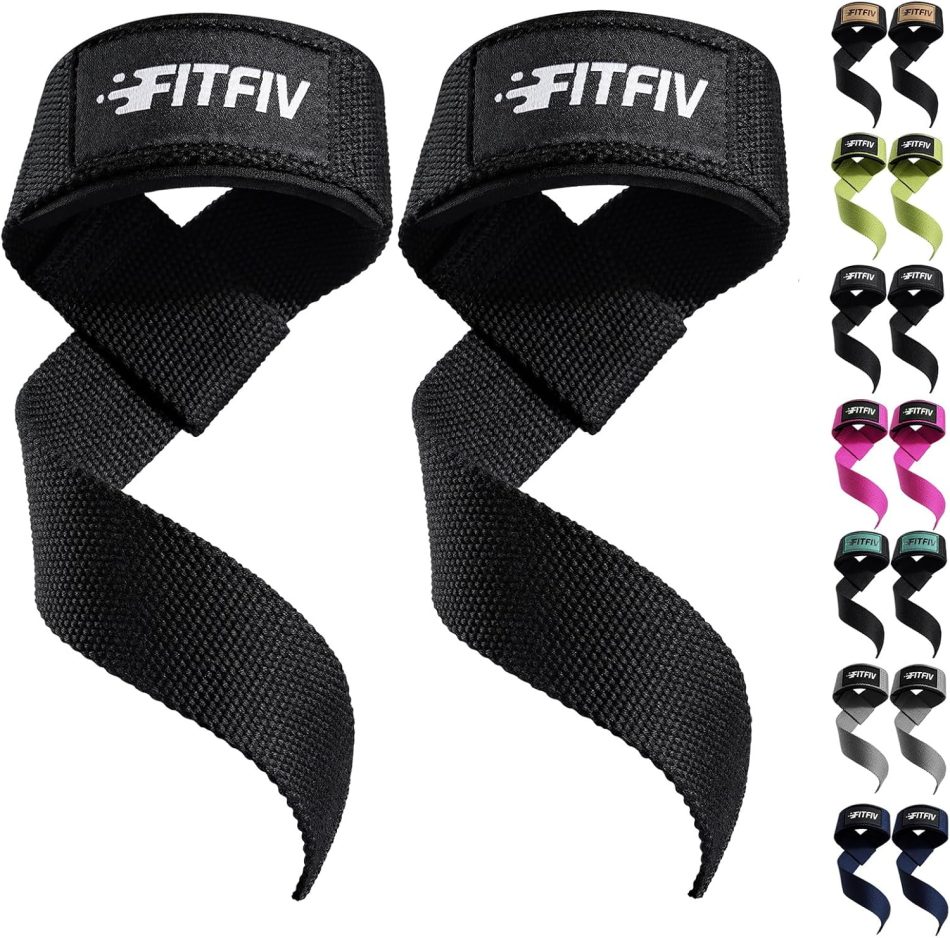 Lifting Straps for Weightlifting, Lifting Wrist Straps for Gym Strength Training, Neoprene-padded Wrist Cushion – Men & Women