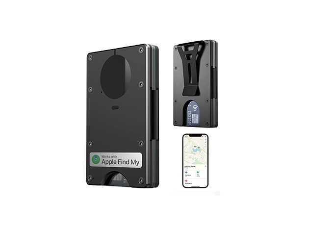 Smart Slim Wallet With GPS and RFID (Black)